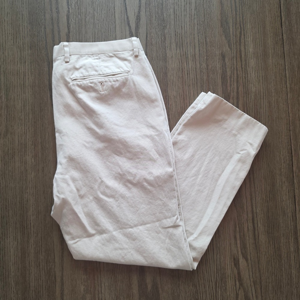 Banana Republic Heritage Collection Slim Fit Cotton Linen Chinos Beige 35x32